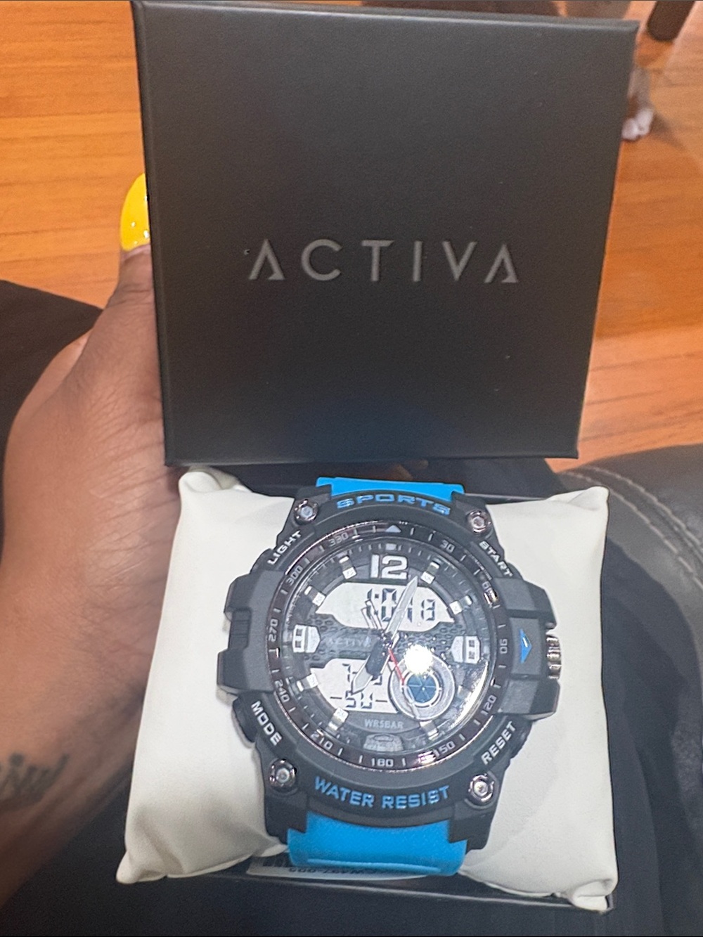 Ativa Black and Blue Men’s Sport Digital-Analog Watch